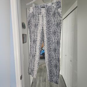 Ankle Length Pant Snake Skin  SOHO APPAREL Mellinium Bengaline Fabric Size XL